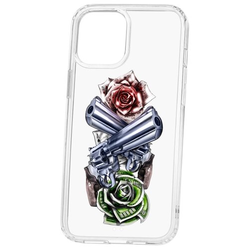 фото Чехол накладка для телефона ip 12 pro max kruche print карты деньги 2 ствола