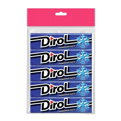 фото Жевательная резинка dirol cadbury морозная мята 5 шт*13,6 г