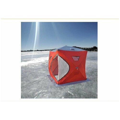 фото Туристическая зимняя палатка / палатка куб для зимней рыбалки 2.2*2.2м / мобильная баня turcamping