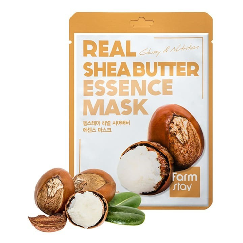 FarmStay Маска тканевая для лица с маслом ши - Real shea butter essence mask, 23мл, 3 штуки тканевая маска для лица с маслом ши shea butter nature skin mask 23мл