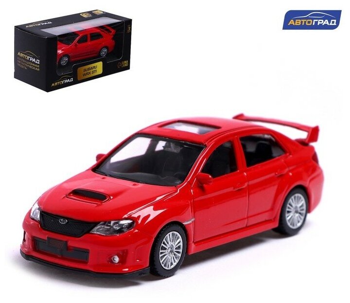 Машина металлическая Автоград Subaru WRX STI, 1:43, цвет красный (444006)