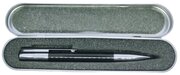 Подарочная флешка ручка тонкая черная 4GB в металлическом боксе