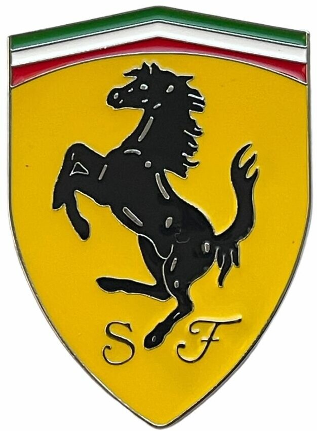 Эмблема шильдик Феррари / Ferrari металл 74x53 мм.
