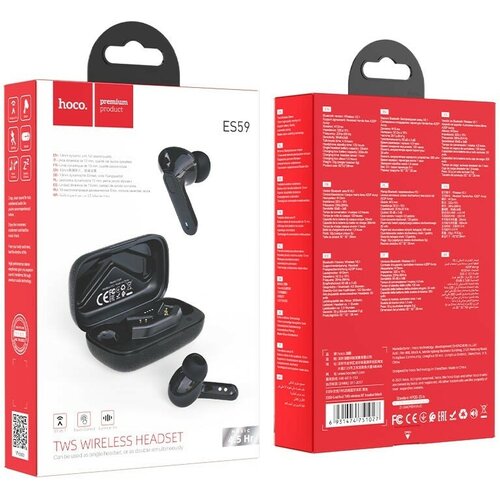 Беспроводные наушники TWS Hoco ES59 Gratified TWS черный 198000₽