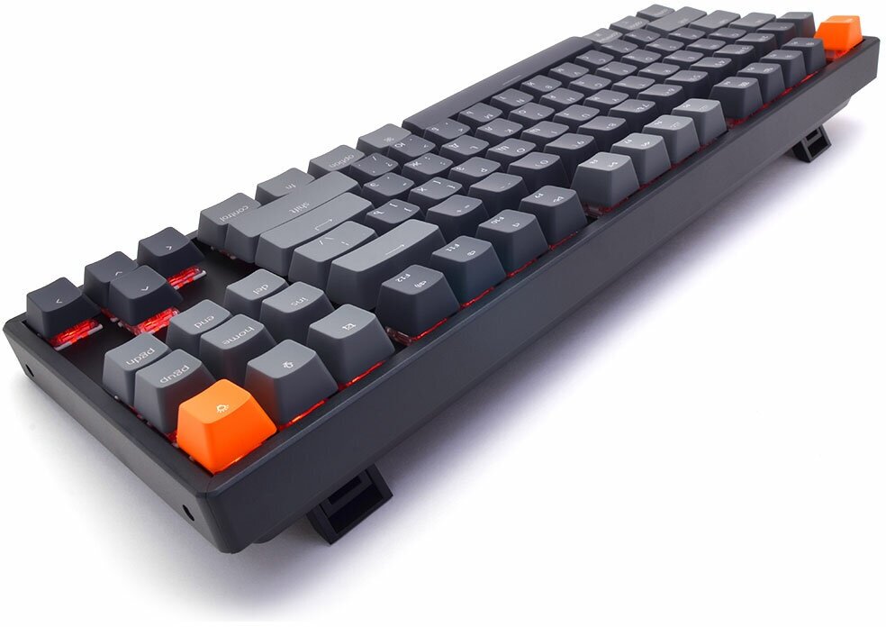 Клавиатура механическая беспроводная Keychron K8, Bluetooth, RGB, Gateron Red Switch, Черный/Серый K8J1 - фото №7