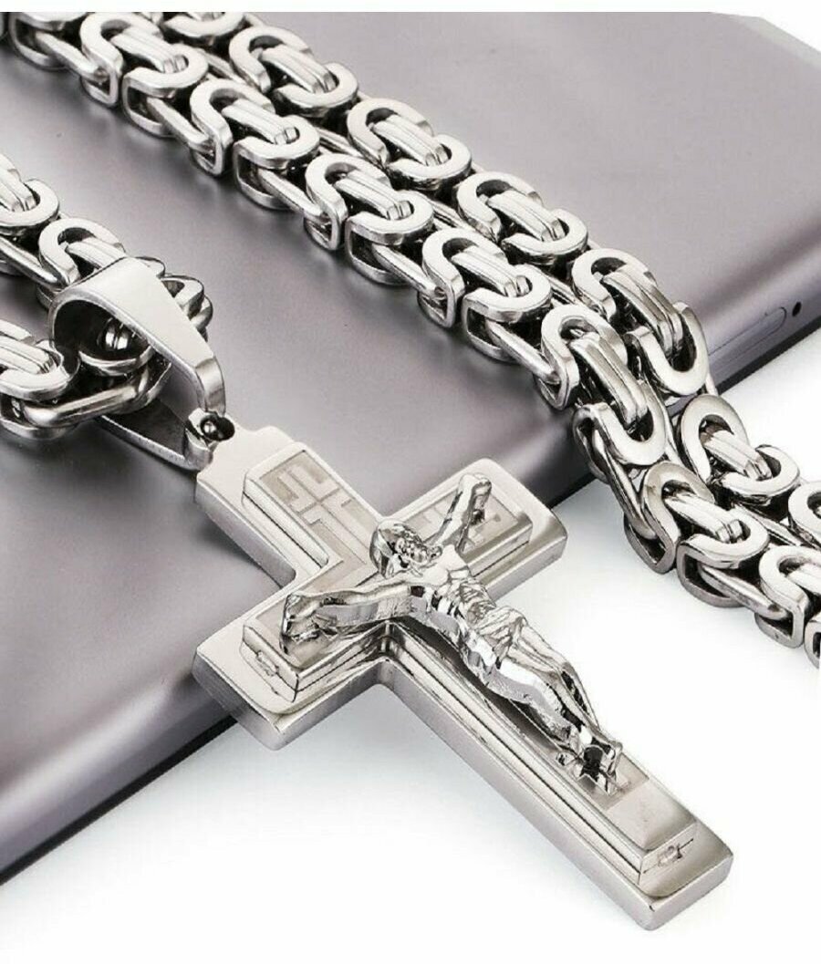 Серебряные цепочки мужские с крестом — купить по низкой цене на ЯндексМаркете
