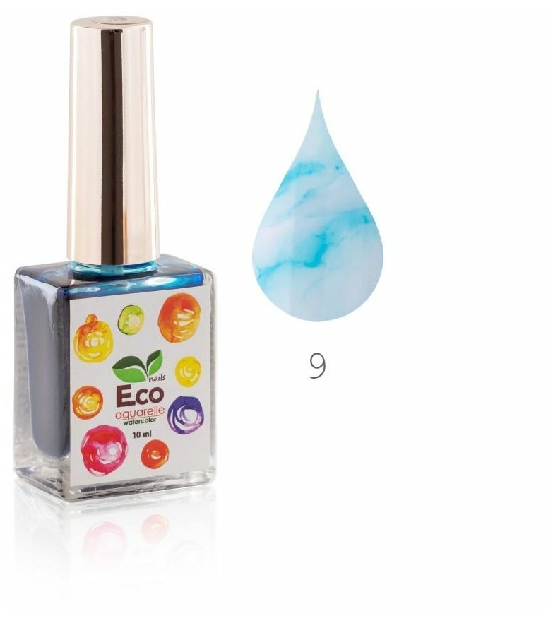 Акварель для дизайна ногтей E.co Nails Water Color №09 10 мл