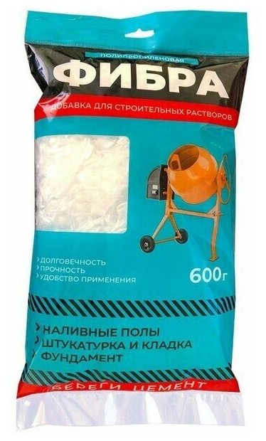 фото Фибра для бетонов и растворов, 600 г, повышает характеристики бетона по износостойкости, огнестойкости, теплостойкости, водонепроницаемости