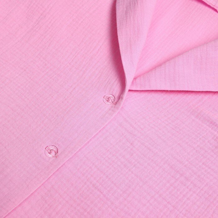 Пижама женская (рубашка и шорты) KAFTAN "Basic" р.40-42, розовый - фотография № 12