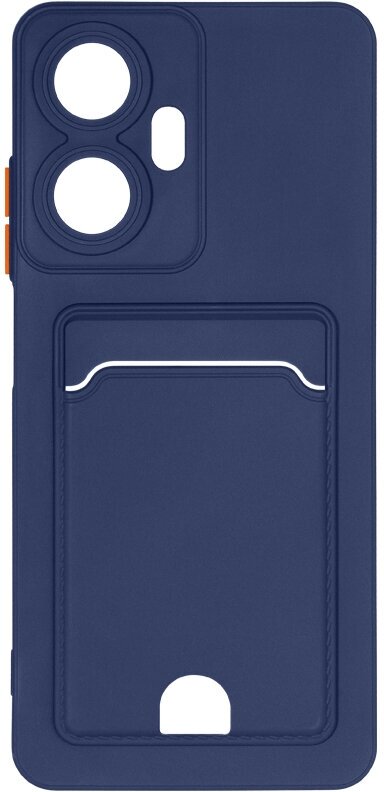 Силиконовый чехол с отделением для карты для Realme C55 DF rmCardCase-09 (dark blue)