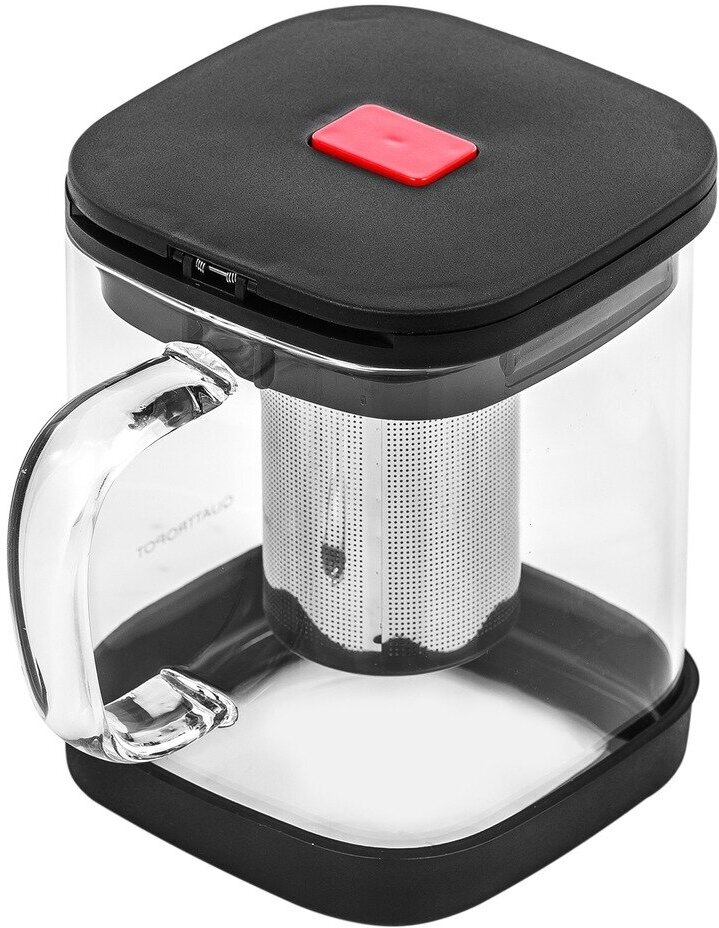 чайник заварочный 4в1 VITAX Warkworth 1100мл термостекло, пластик, нерж.сталь, силикон - фото №3