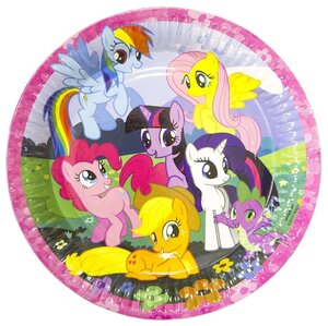 Фото Amscan Тарелки одноразовые бумажные Тарелки My little pony 23 см (8 шт.)