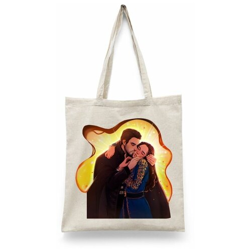 фото Сумка-шоппер унисекс каждому своё "тень и кость/shadoow and bone/сериал" черная