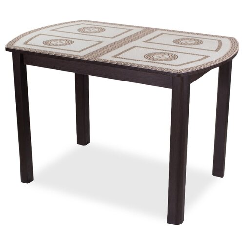 фото Стол кухонный домотека танго по-1 04, раскладной, дхш: 120 х 80 см, длина в разложенном виде: 157 см, вн ст-71 венге/с греческим орнаментом 04 вн венге