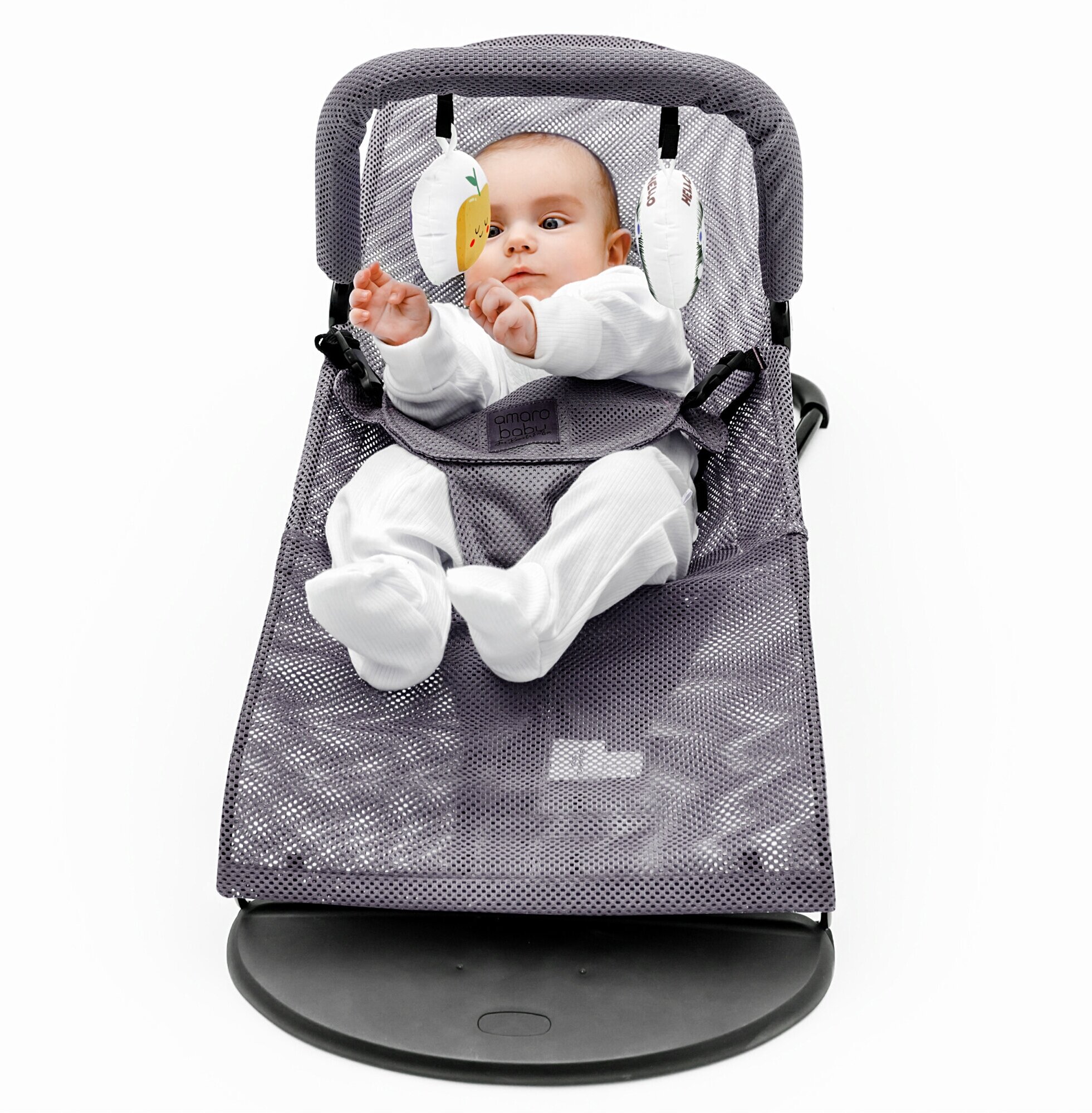 Детский шезлонг Amarobaby AB21-25BT/11 серый