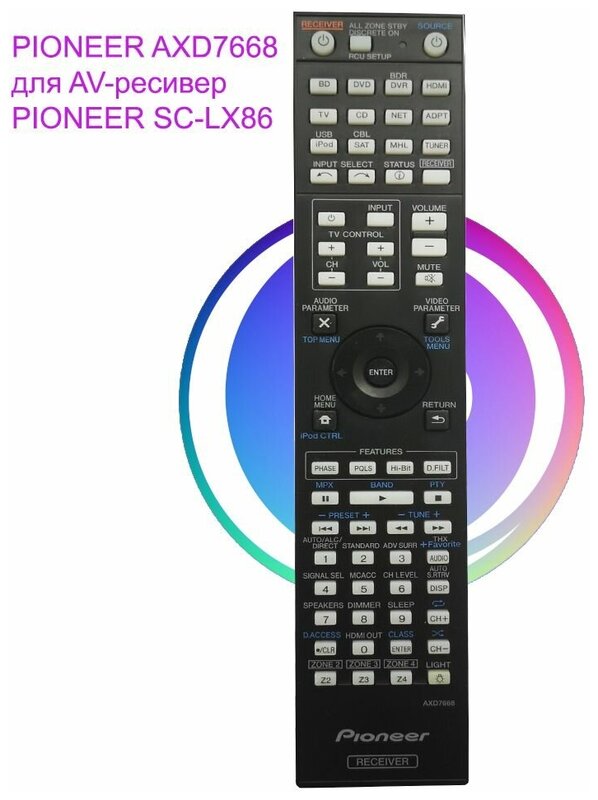 Пульт PIONEER AXD7668, для AV-ресивер PIONEER SC-LX86