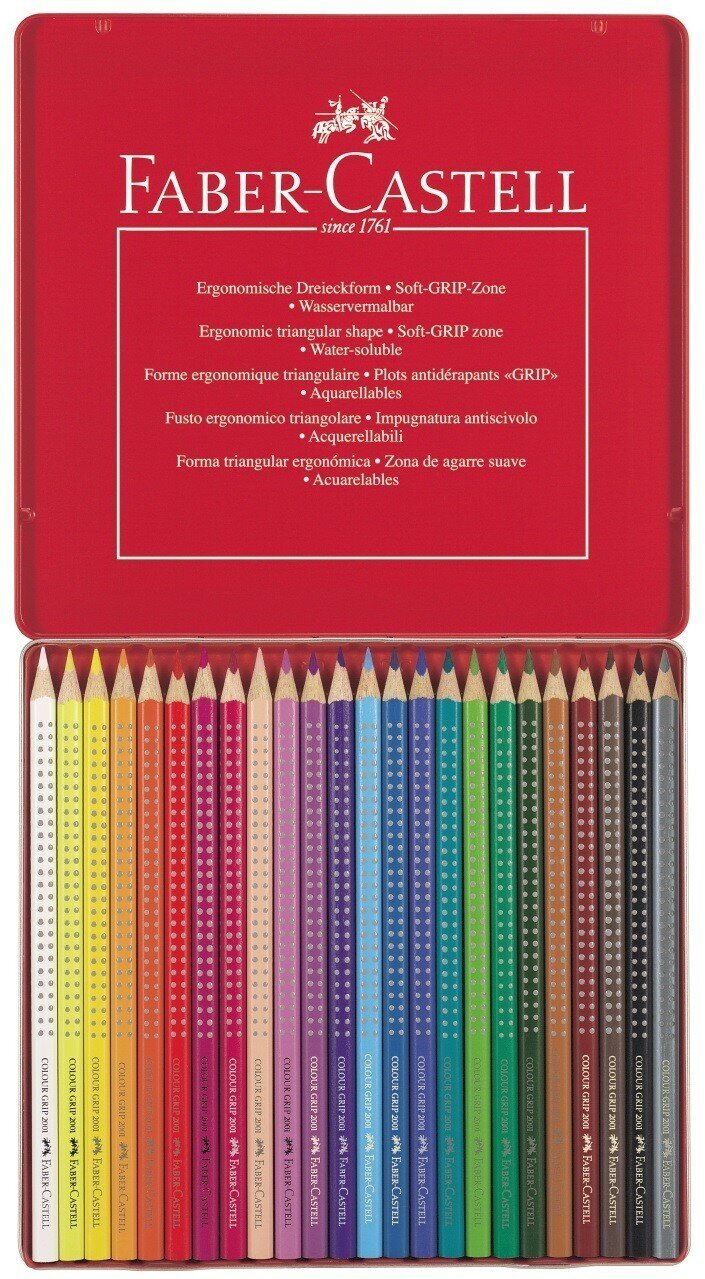 Карандаши цветные Faber-Castell GRIP 2001 - фото №5