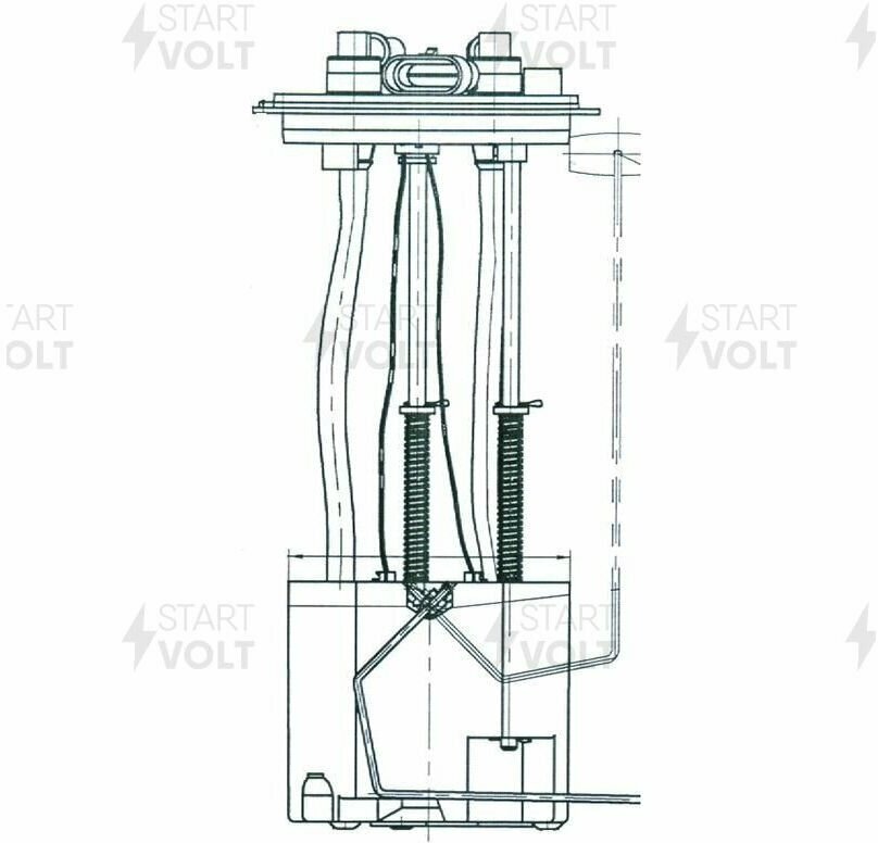 Модуль топливозаборника для а/м ГАЗ ГАЗель Бизнес/Next ISF 2.8D с предпуск. подогрев. (SFM 0323), STARTVOLT SFM0323