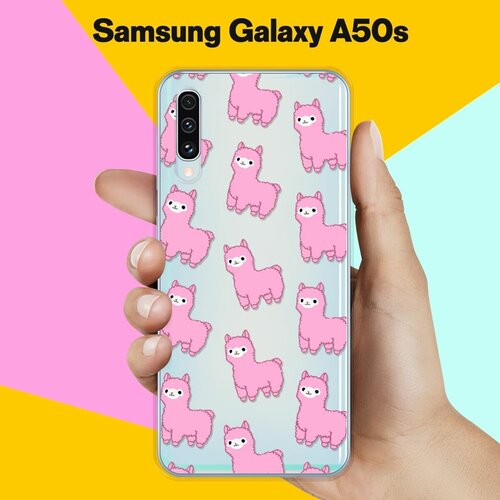 Силиконовый чехол Ламы на Samsung Galaxy A50s силиконовый чехол цветные ламы на samsung galaxy a50s