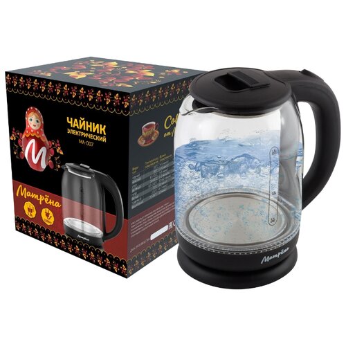 фото Чайник электр. "матрёна" ma-007 1,8 л (1/12) стекло, пластик (черный)