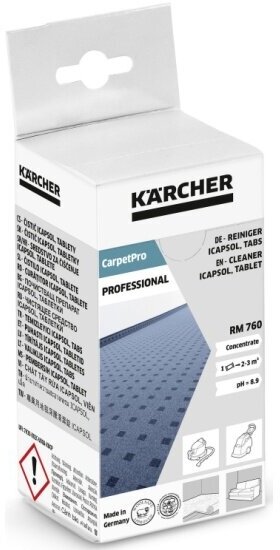 Средство для чистки ковров Karcher 6.295-850.0 в таблетках CarpetPro RM 760, 16