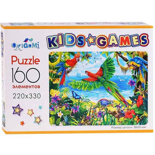 Пазл 160 Попугаи Kids Games. пазл kids games тигр 160 элементов