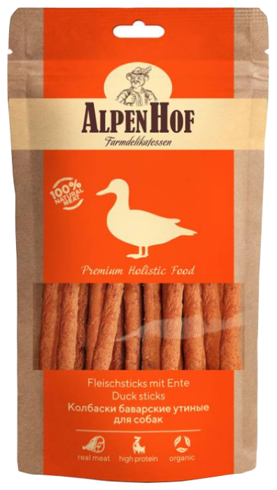 Лакомство для собак AlpenHof Колбаски баварские утиные