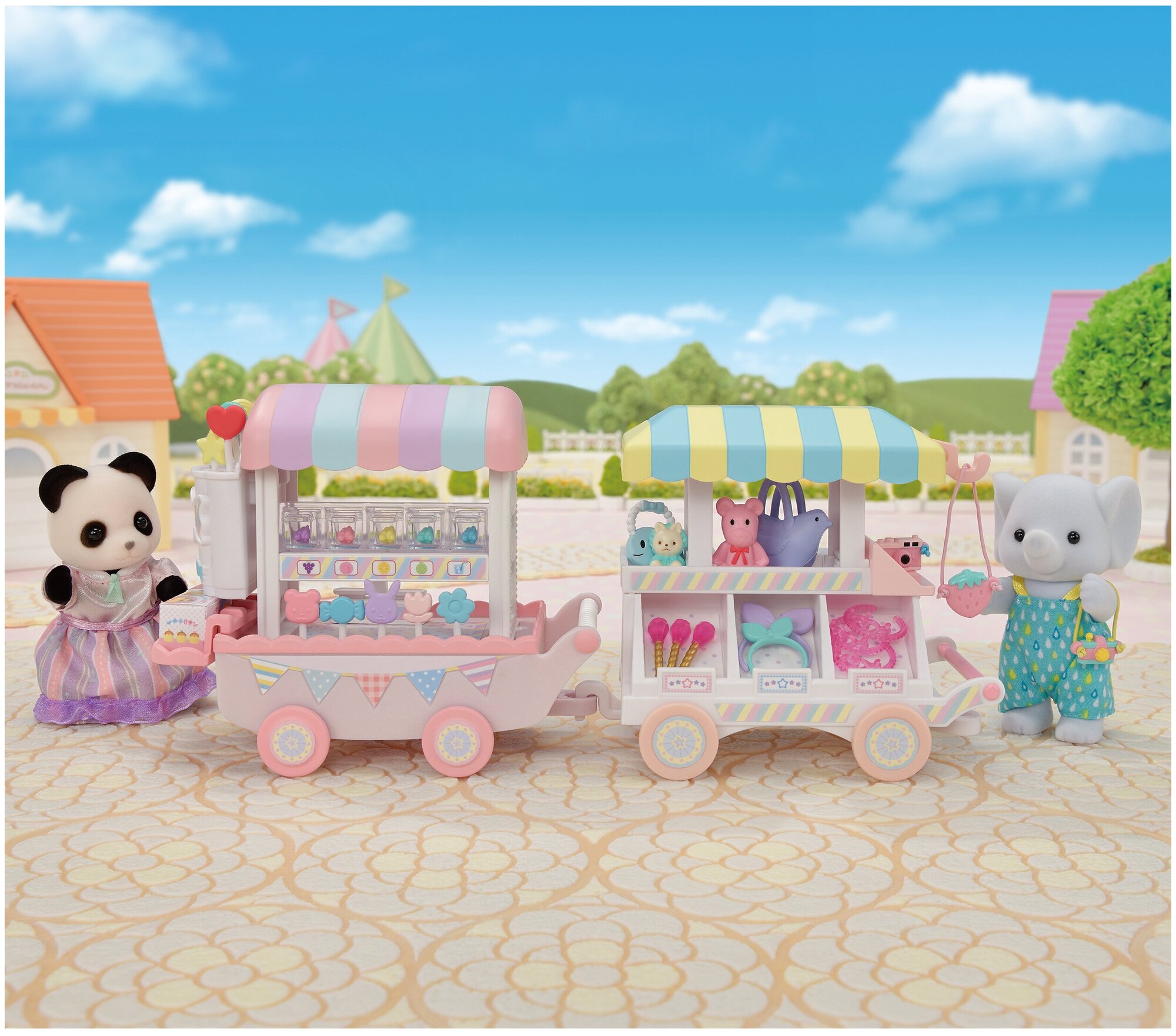Игровой набор Sylvanian Families Тележка с конфетами - фото №4