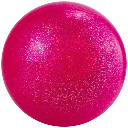 фото Мяч для художественной гимнастики однотонный torres agp-19-08, диаметр 19см., малиновый с блестками