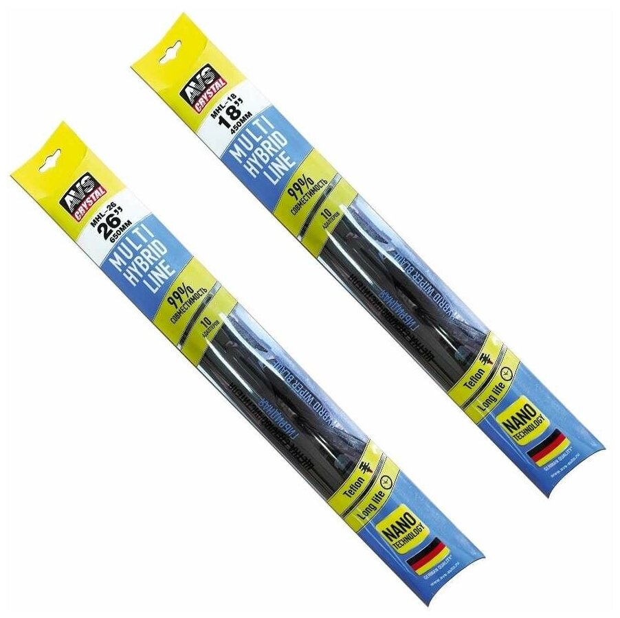 фото Дворники (щетки стеклоочистителя) гибридные AVS MHL для BMW 5 [F10] 2010-2016 (650-450 мм)