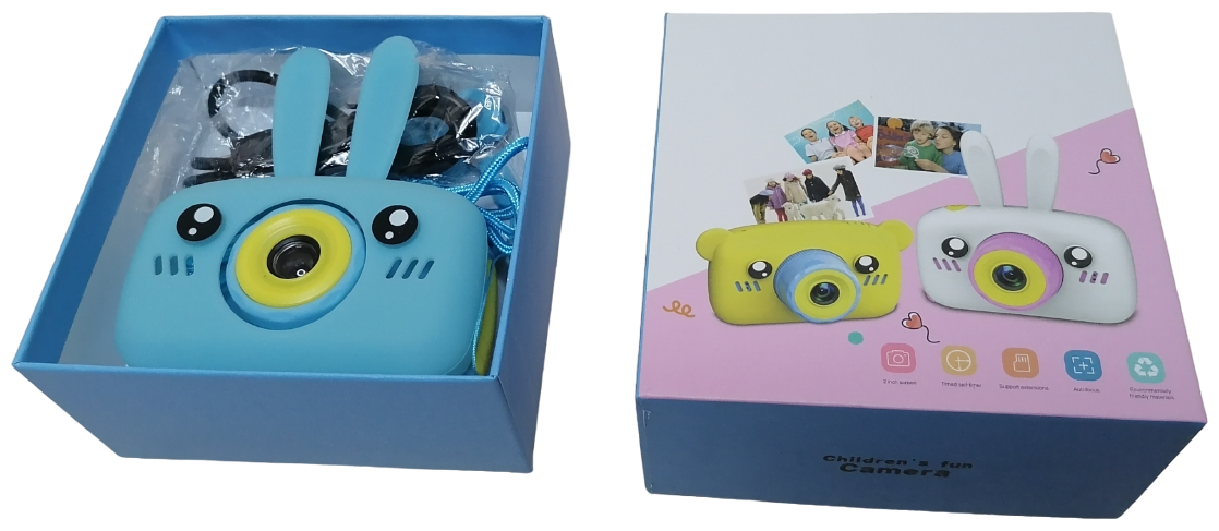 Детская фотокамера Fun Camera Rabbit синяя
