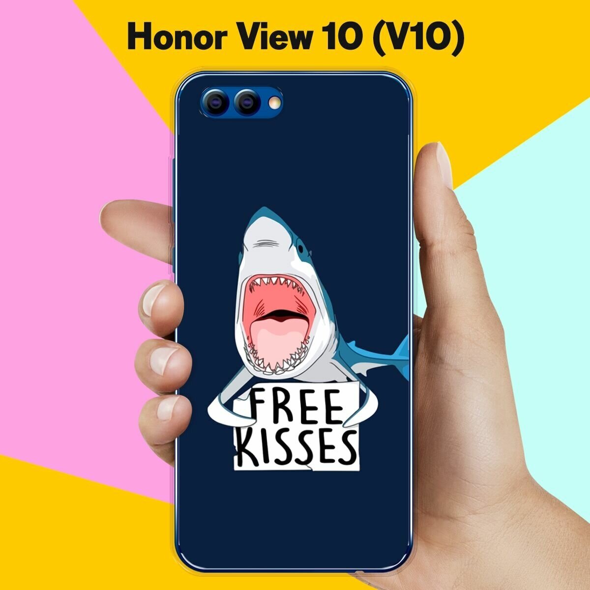 Силиконовый чехол на Honor View 10 (V10) Акула / для Хонор Вьюв 10 В10
