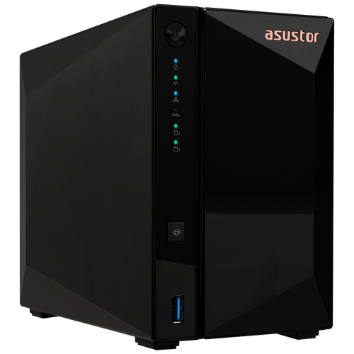 Cетевое хранилище ASUSTOR AS3302T 2-Bay NAS/MPl/Cel 1.4GHz Quad Core/2GBDDR4/noHDD,LFF(HDD,SSD),/1x1GbE(LAN)/3xUSB3.2; 90IX01I0-BW3S00