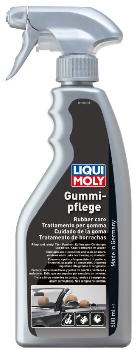 LIQUI MOLY Средство для ухода за резиной салона автомобиля Gummi-pflege 1538, 0.5 л