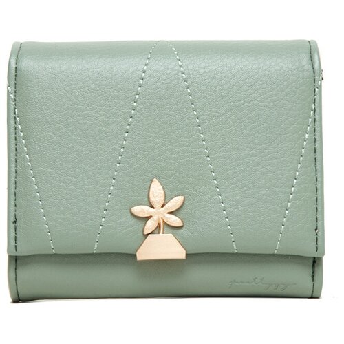 фото Кошелек , фактура гладкая, зеленый wasabi trend