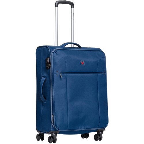 Чемодан RONCATO Evolution, 70 л, размер M, синий чемодан 417423 evolution cabin trolley expandable 55 83 navy blu