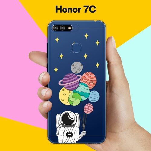 Силиконовый чехол Планеты-шарики на Honor 7C