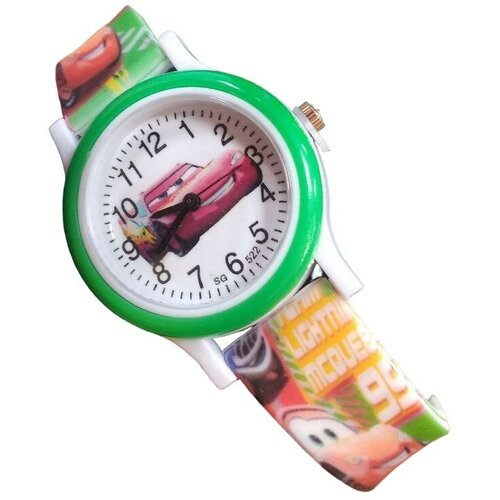 фото Наручные часы кварцевые, корпус пластик, ремешок силикон, зеленый мэбо