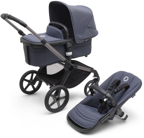 Детская коляска 2 в 1 Bugaboo Fox5 Graphite/Stormy Blue/Stormy Blue