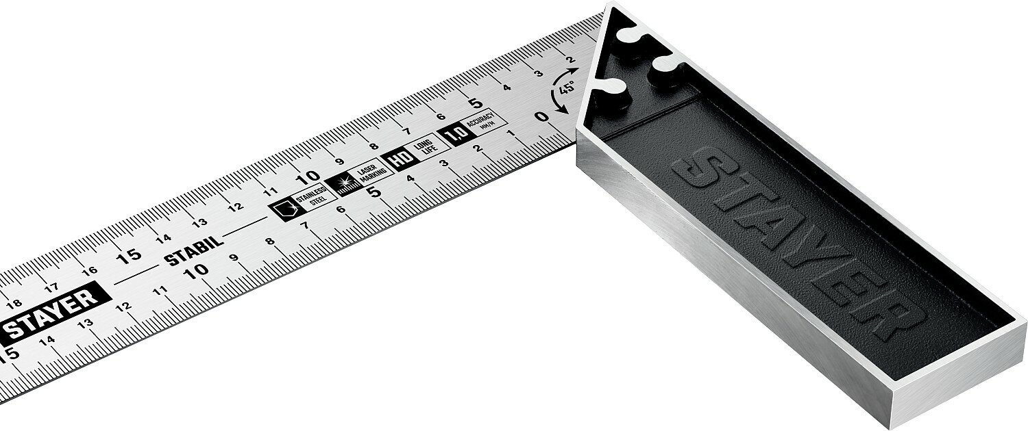 STAYER 250 мм, Столярный угольник (3431-25) - фотография № 5