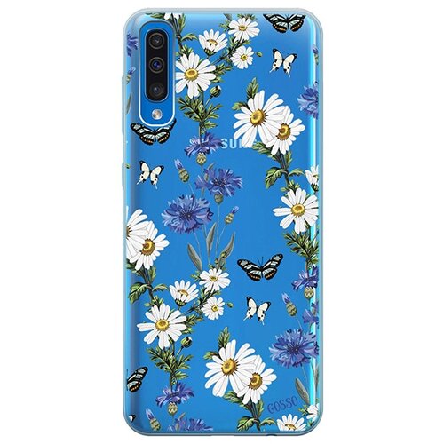 фото Ультратонкий силиконовый чехол-накладка для samsung galaxy a50 / a50s / a30s с 3d принтом "hello, camomiles" gosso