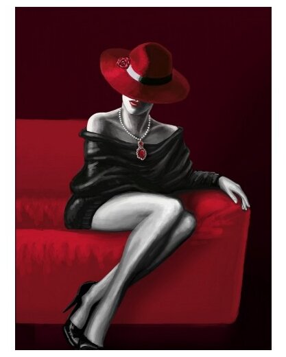 фото Алмазное хобби Алмазная мозаика (Ah5411) Незнакомка 30х40