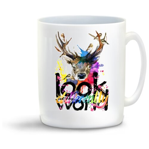 фото Кружка "краски. look world. олень" coolpodarok