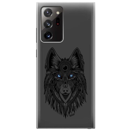 Ультратонкий силиконовый чехол-накладка ClearView 3D для Galaxy Note 20 Ultra с принтом Grand Wolf ультратонкий силиконовый чехол накладка clearview 3d для galaxy note 20 ultra с принтом funny foxes