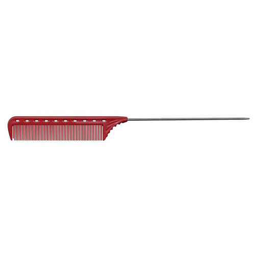 Расчёска Y.S.PARK с длинным хвостиком (стандартные зубцы), красная