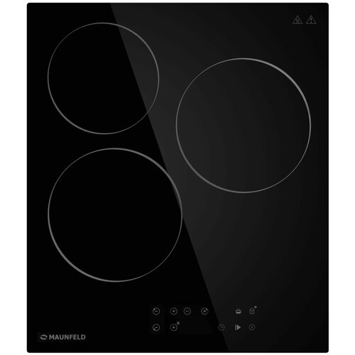 Варочная панель MAUNFELD Электрическая домино MAUNFELD CVCE453BK 45см стеклокерамика сенсорное управление таймер черная 1707700₽