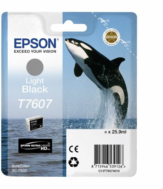 Картридж Epson T7607 Black/Черный