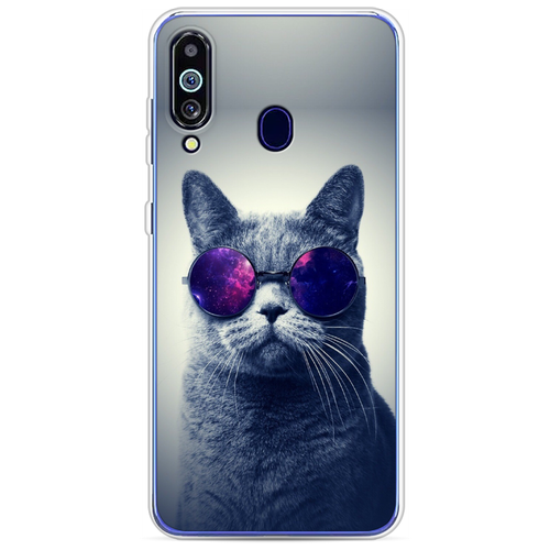 Силиконовый чехол на Samsung Galaxy M40/A60 / Самсунг Галакси М40/А60 Космический кот