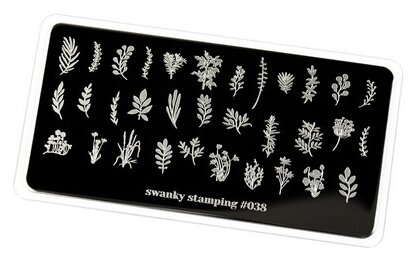 Swanky Stamping пластина 038 12 х 6 см серебристый
