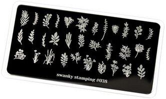 Трафарет Swanky Stamping 038 12 х 6 см серебристый